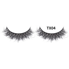 Nvzi -b 1 Pairs Wispy Mink Lashes Fluffy Eye Lashes Natural Look Volume Fake Eyelashes，TX04