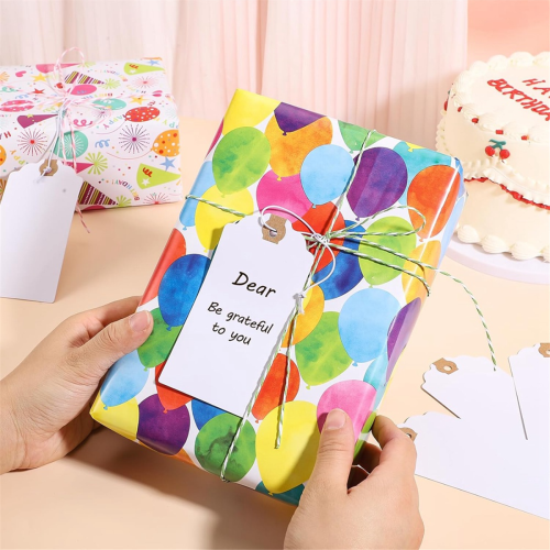 120 Pack Tags with Elastic String Marking Hang Tags with String Attached Reinforced Hole Writable Tags 4.76x2.36Inch 1