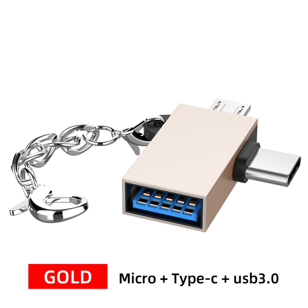 2 In 1 Otg Converter Usb 3.0 To Micro Usb And Type C Adapter For Phone Or Tablet 9557311691140
