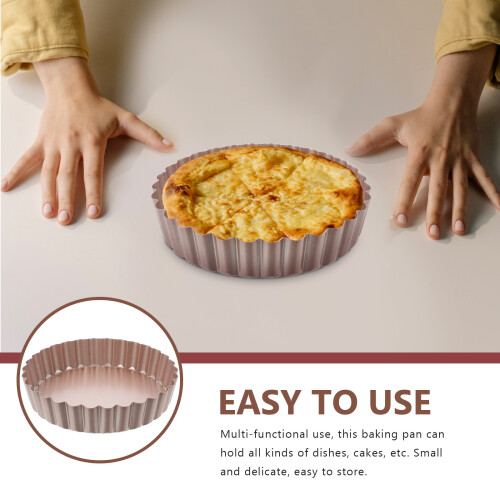 2pcs Baking Pan Multi-function Pizza Plate Household Baking Tray DIY Baking Pan Tart Pizza Pan 2