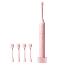 YOBOLK Electric Toothbrush with 4 Heads, 6 Gears, Base Charging, Sound Wave Soft Bristles - Compatible with YOBOLK Models