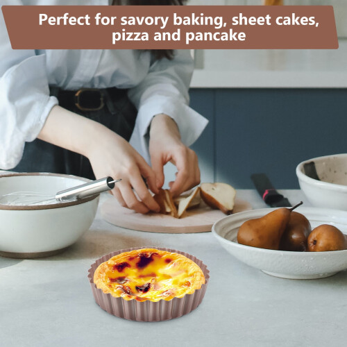 2pcs Baking Pan Multi-function Pizza Plate Household Baking Tray DIY Baking Pan Tart Pizza Pan 1