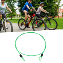 Cycling Sports Internal Steel Wire and External Plastic Security Loop Cable Bicycle Scooter Lock (Green)