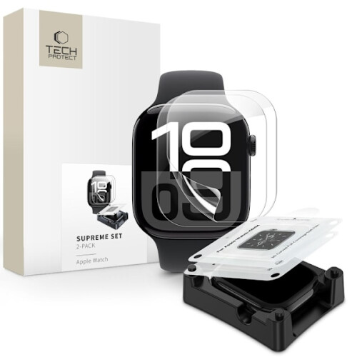 Tech-Protect compatible with Apple Watchwith Apple Watch 10 46 mm 2-PACK Screen Protector HydroGel Clear