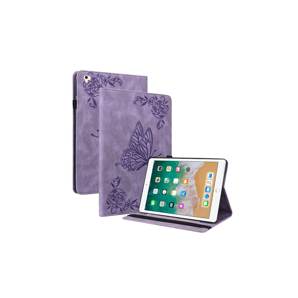 Leather Case Compatible With Ipad 9.7 6Th Gen (2018) Butterflies Purple 9193271555223