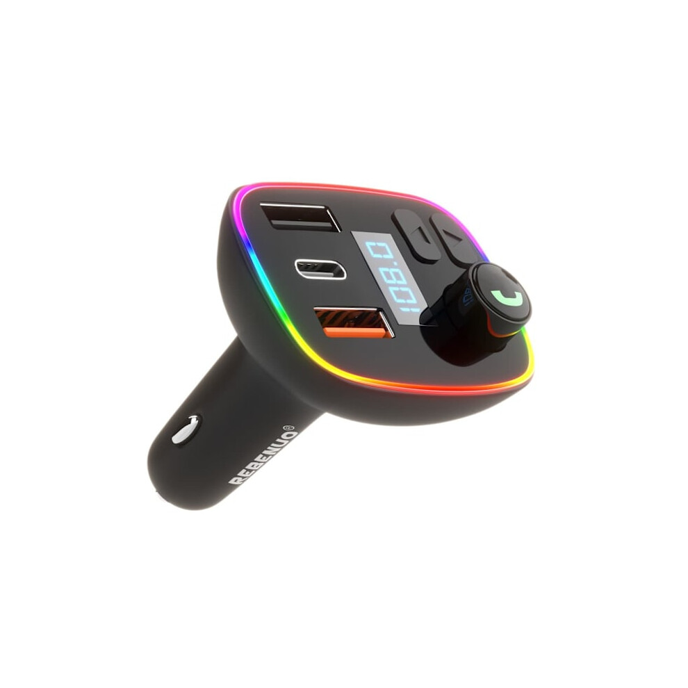 Fast Car Charger Universal 20W With Fm Transmitter - Bluetooth 5.0 - Black 9193271555438