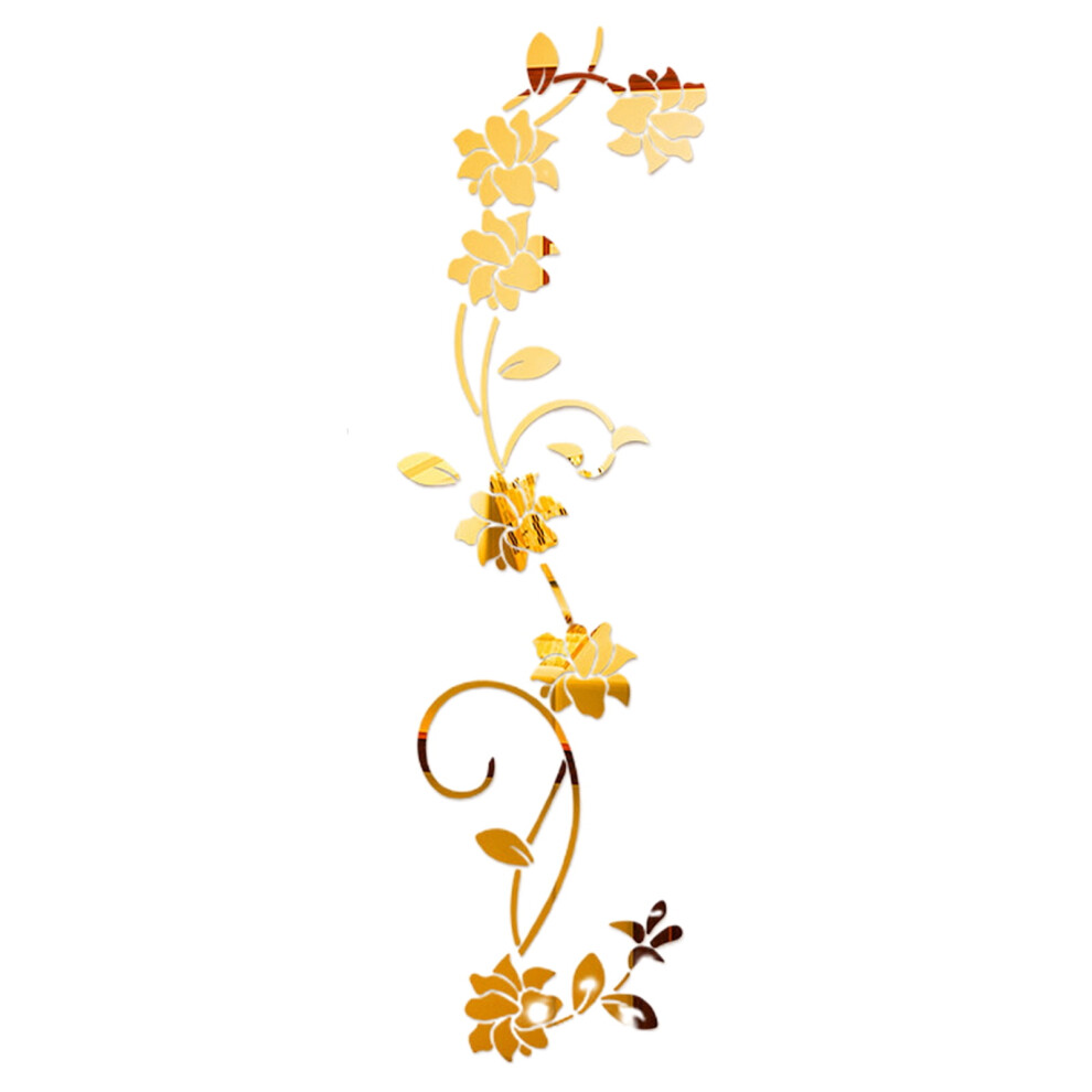Flower Rattan Wall Sticker Rose Wall Sticker Diy Mirror Wall Sticker 9193271555742