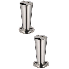 2 pcs Stainless Steel Tweezers Holder Tube Inverted Cone Type Disinfection Box