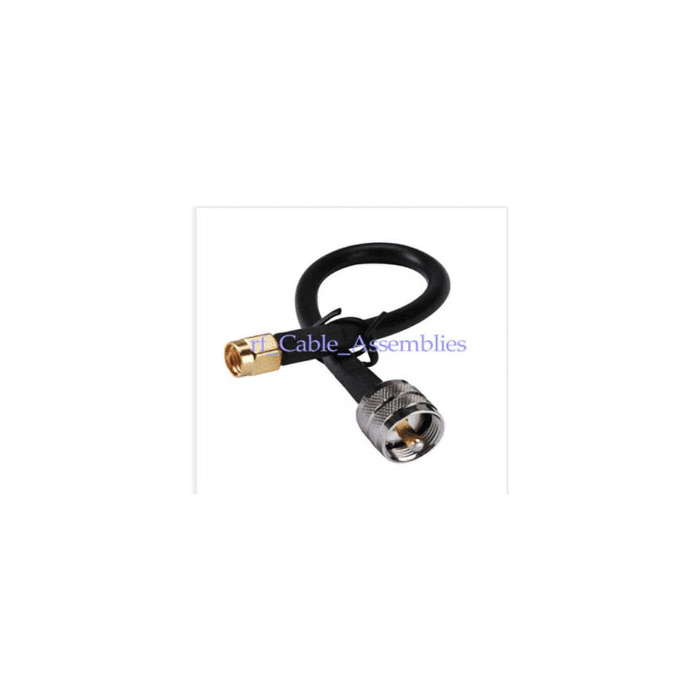 Zpshyd Sma To Uhf Cable, 20Cm Sma Male To Sma Female Cable Sma Pl259 Male To Uhf Pl259 Male Straight Rf Pigtail Coaxial Cable Line Black 9418476325595