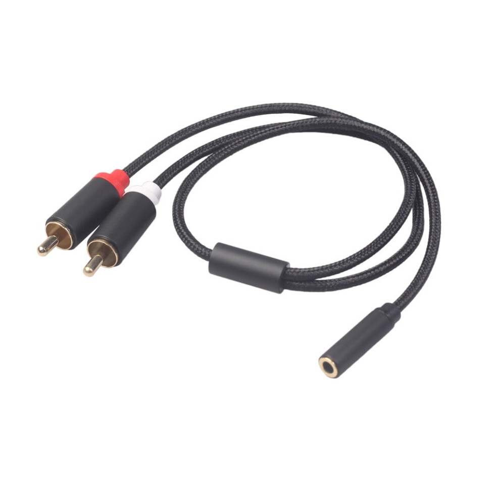 Cyber_monday Deals 2024 Viflosae Universal 3.5Mm Female To 2Rca Male Stereo Audio Adapter Cable 0.4 M Electronics Gadgets 9418476325632