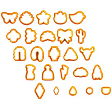 Earring Molding Tool Plastic Clay for Earrings Polymer Making Cutting Machine Slicer 25 Pcs