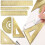 Mini Retro Brass Ruler Triangle Ruler Protractor Measure Tools Cartography Ruler 7