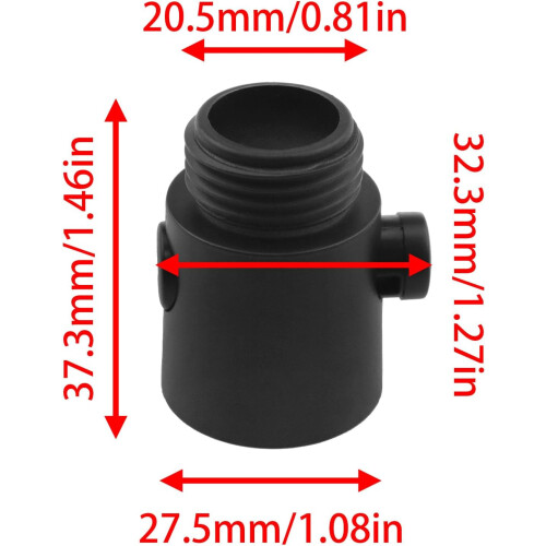 Shower Flow Control Valve G1/2 Matte Black OneButton Shut Off Regulator for Universal Shower 2PCS 2