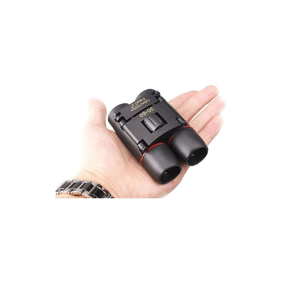 2024 New 30X60 Compact Mini Night Vision Binoculars Powerful Foldable Telescope, Lightweight Small Binoculars For Zoom And Astronomy Red 9170372833504