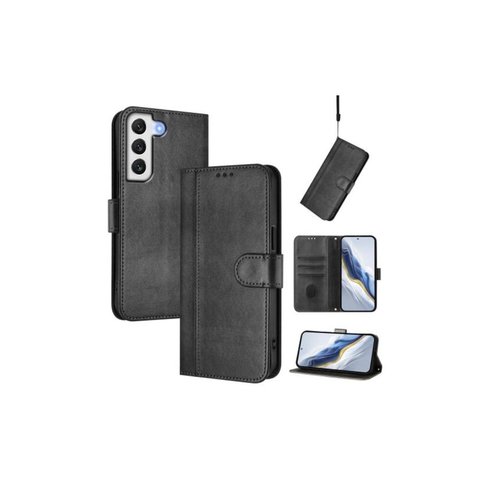 Compatible With Samsung Galaxy S21 5G Case With Retro Leather And Line Stitching Black 9170372833597
