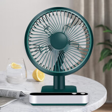 40% Off Gnobogi USB Desk Fan, Rechargeable Mini Portable, 180 Auto Shaking, 4 Speeds, LED Display, Strong Quiet Airflow