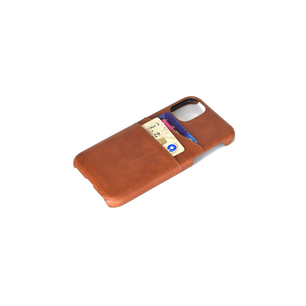 Compatible With Iphone 13 - Stylish Practical Case With Card Holder Brown 9170372834068