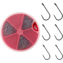 Barbless fishing hooks with eye in popular sizes - carp and coarse fishing