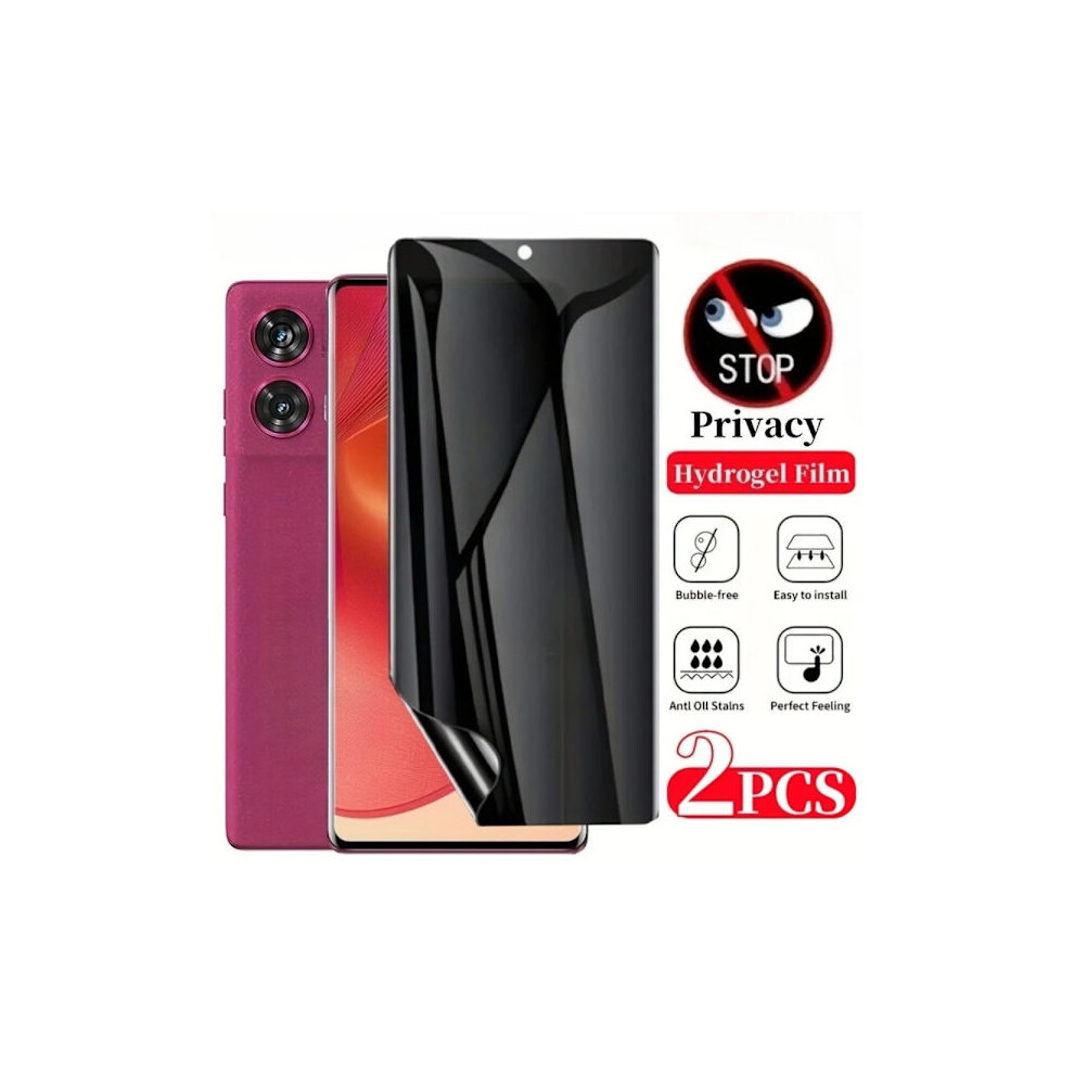 2Pcs Anti-Spy Hydrogel Film Compatible With Motorola Edge 60/50/Fusion/40/Neo/30 Pro/Ultra/G85 Full Coverage Screen Protector 9170372833924