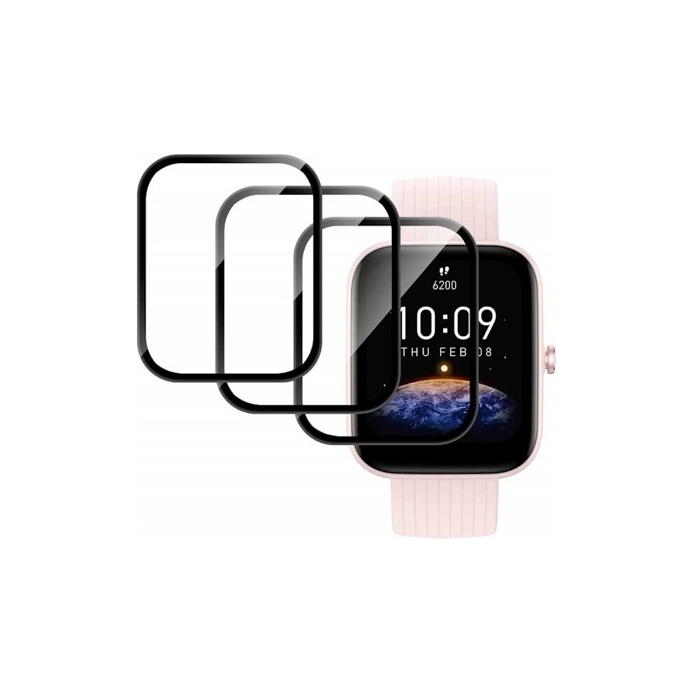 [2-Pack] Compatible With Amazfit Bip 3 / 3 Pro Tempered Glass Fullframe 3D 0.2Mm 9H Transparent 9170372833665