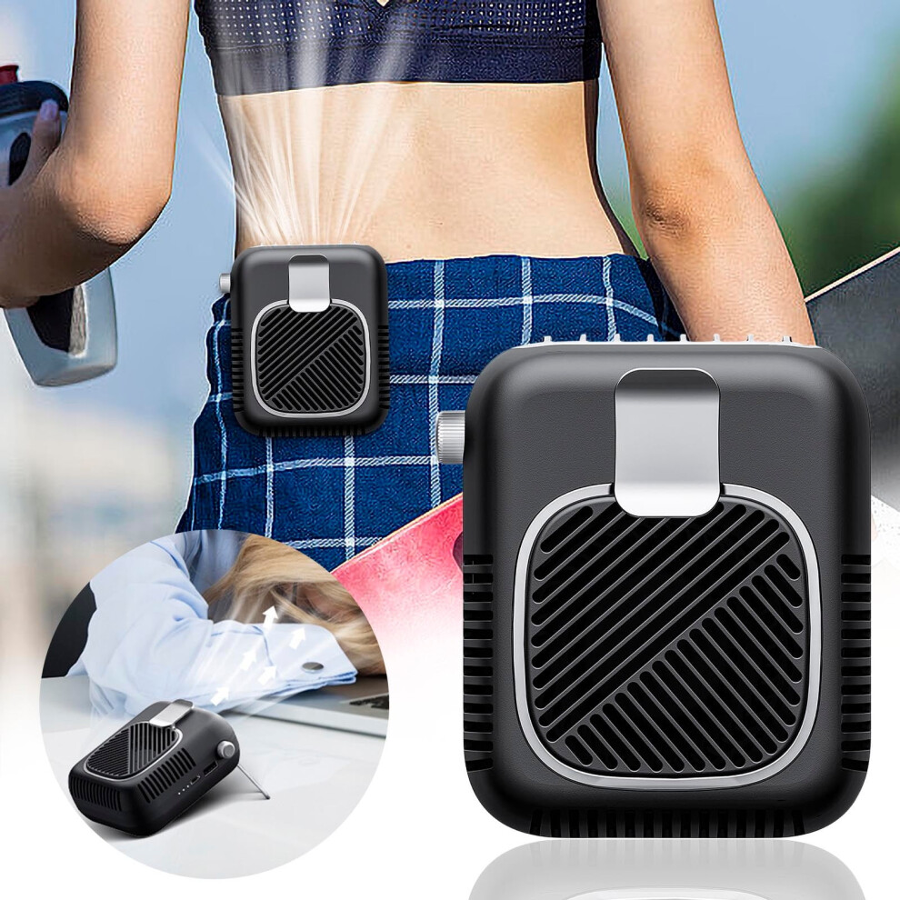 Gnobogi New Large Capacity Outdoor Portable Hanging Waist Fan Stepless Speed Regulation With Charging Bank Multi Function Fan On Clearance 9165521382941