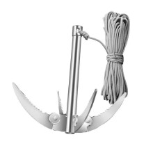 Aquatic Weed Cutter with Foldable Anchor Blade for Fast Water Weed Removal in Ponds and Lakes