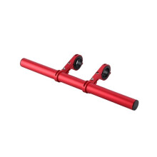 Bike Handlebar Extender Aluminium Alloy Double Clamp for Lights and Phone Holder Red 2PCS 30CM