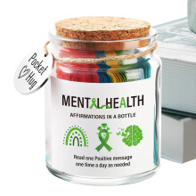 Motivational Jar with Uplifting Quotes for Daily Inspiration and Stress Relief Support