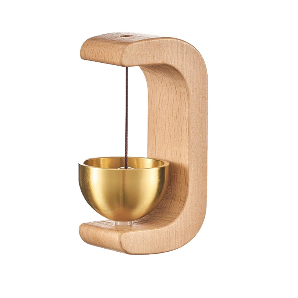 Magnetic Door Chime With Pleasant Tone For Entrance, Wood And Copper Bell For Store Or Cafe 9053599957157