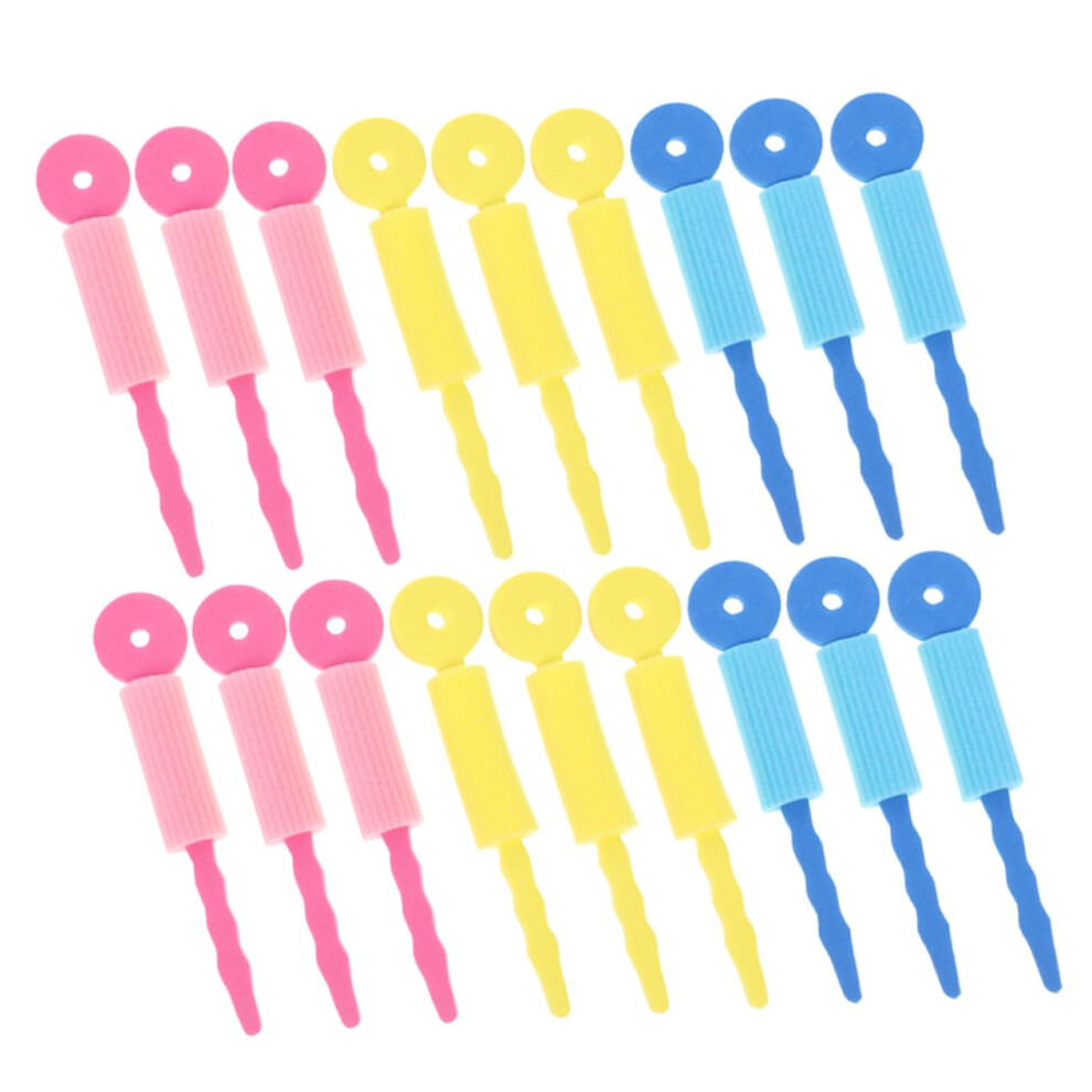 Heatless Hair Curlers Soft Sponge Rollers for Medium Hair Healthy Curls Travel Styling 30pcs
