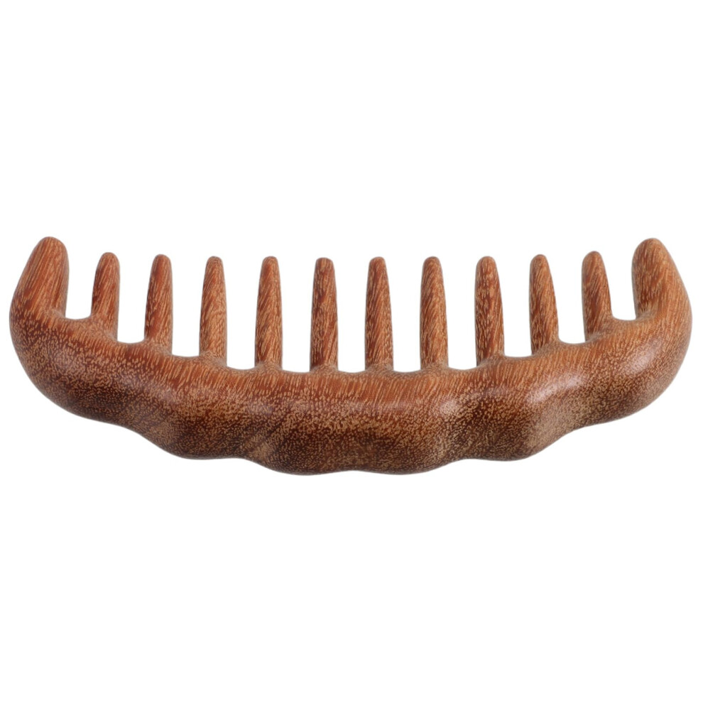 Unisex Wooden Hair Comb Wide Tooth Detangling For Curly Thick Hair Gentle Scalp Massage Static