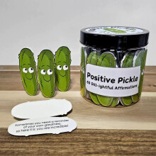Affirmation Cards Jar with 60 Daily Positive Motivational Notes for Women, Teens, Friends Gift