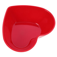 Heart Shaped Serving Bowls with Heat Insulation Design for Salad, Dessert and Appetizers, Red