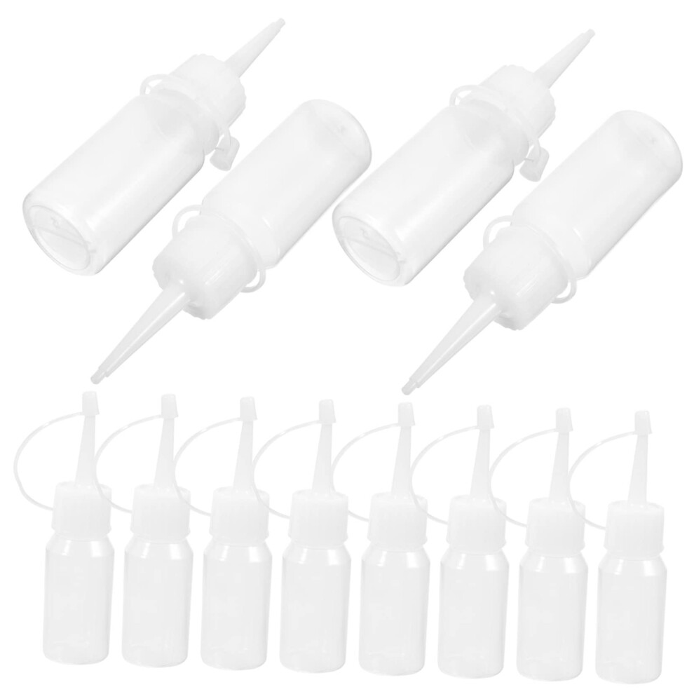 12pcs 30ml Pointed Nozzle Hair Dye Applicator Bottles Plastic LeakResistant Precision Control