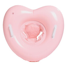 Baby Swim Ring with Safety Seat and Handles, HeartShaped Inflatable Baby Pool Float, AntiRollover