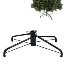 Metal Christmas Tree Stand Heavy Duty Steel Base for 17.5 Ft Trees with Foldable Wide Legs