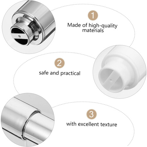 Retractable Toilet Paper Holder Chrome 3pcs Spring Loaded Rods Wall Mounted Quick Roll Replacement 2