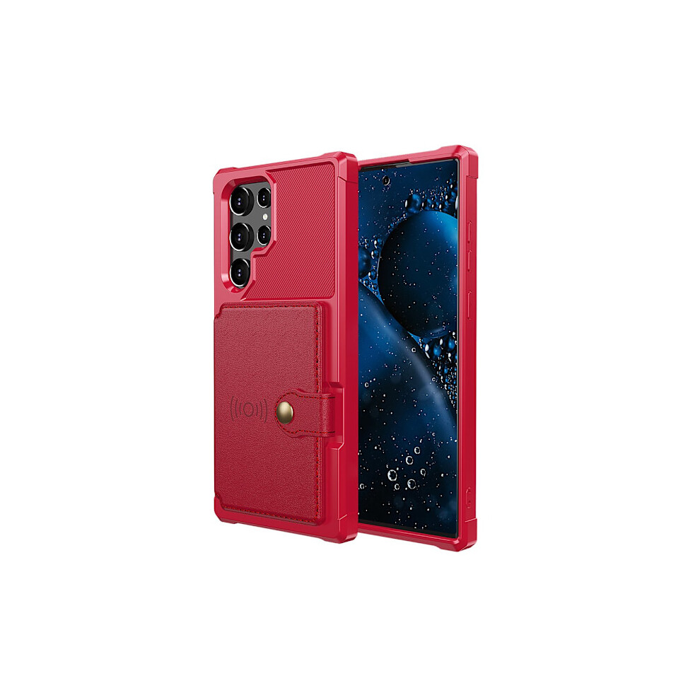 Smooth Case With Card Slot - Compatible With Samsung Galaxy S22 Red 9009879034384