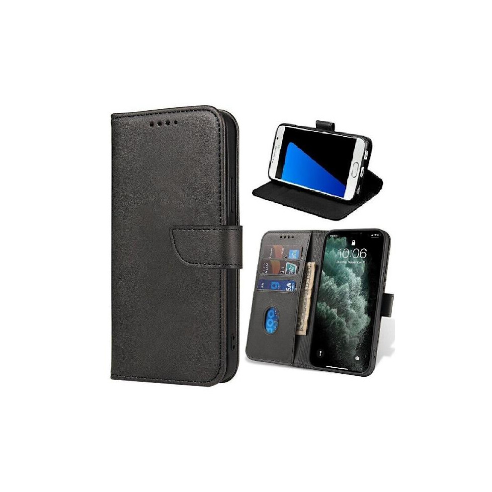 Compatible With Samsung Galaxy A13 5G / A04s - Book Case Cover Mobile Wallet Black 9009879034377
