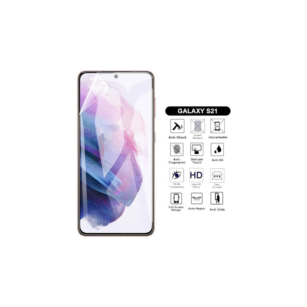 Full Coverage Galaxy S21 Screen Protector Nanoedge Protective Plastic Transparent 9009879034162