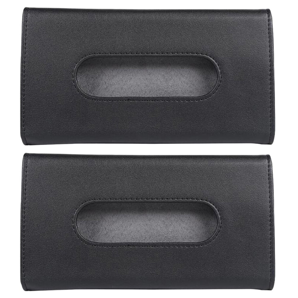 2 Pcs Sun Visor Tissue Box Paper Towel Dispenser Tissue Holder For Napkin Holder Leather Car Tissue Holder 9009879035596