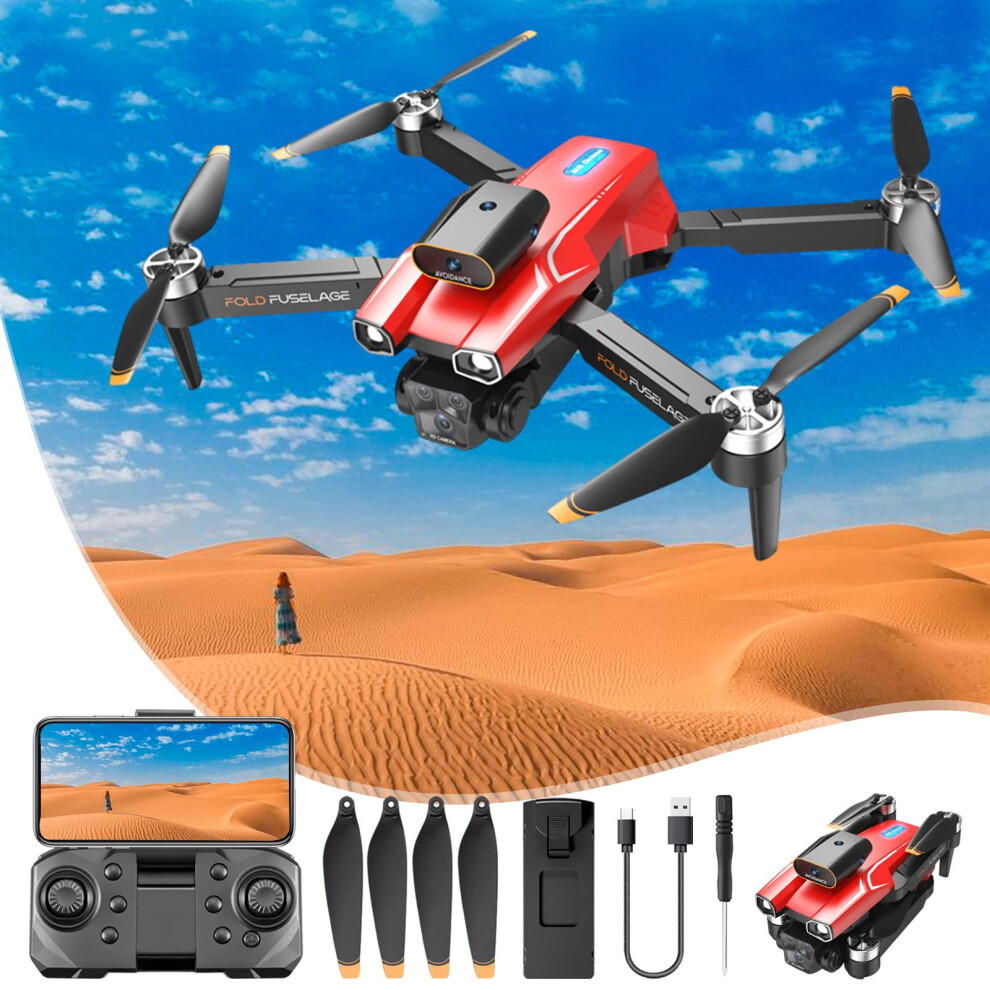 Viflosae Brushless Motor Drone With 3 Cameras, Fpv, Gesture Control, Headless Mode, Wind Resistance, Electric Adjustment, Compatible With Rc, For 9009879037842
