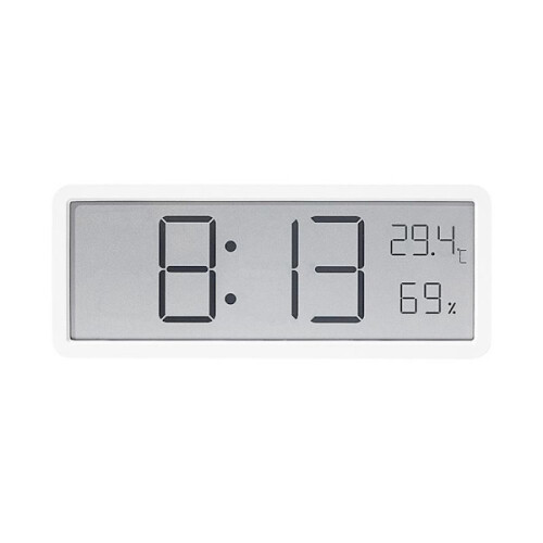 Digital Wall Clock Humidity Display Electronic Clock WHITE White
