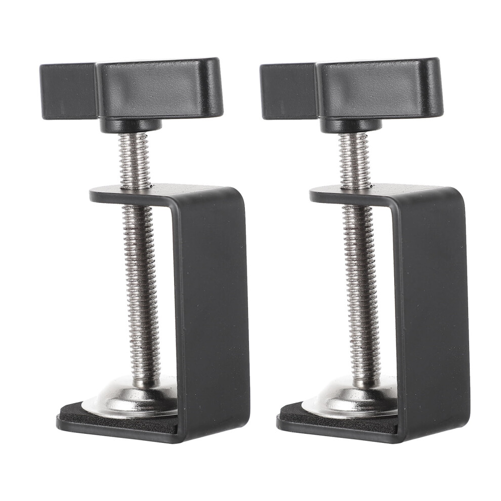 2Pcs C-Shape Desk Table Mount Clamps Practical Desk Clamps Retaining Clips 9180479499718