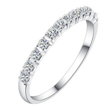 Opolski Women Engagement Ring 925 Sterling Silver Glitter Rhinestone Wedding Engagement Ring Engagement Ring Jewelry for Wedding