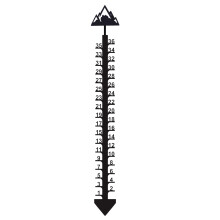 36 Inch Outdoor Snow Gauge with Large Scale, WeatherResistant Metal Snow Depth Measuring Stick