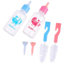 Koolleo 2pcs Baby Cat Nursing Bottles Puppy Milk Feeders Milk Feeding Bottles for Puppy