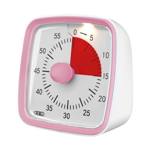 YHAIOGS 60 Minute Visual Timer Classroom Countdown Clock Silent Timer for Kids Adults Time Management Clock for Teaching