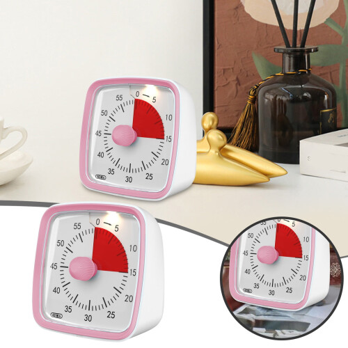 YHAIOGS 60 Minute Visual Timer Classroom Countdown Clock Silent Timer for Kids Adults Time Management Clock for Teaching 1