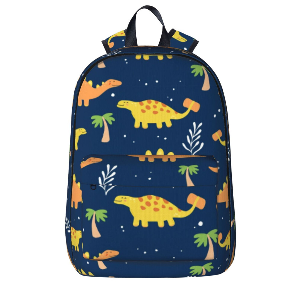 Cute Dinosaur And Leaves Pattern Backpack Laptop Backpacks Travel Hiking Bag Business Backpacks For Women Men 9557311692253